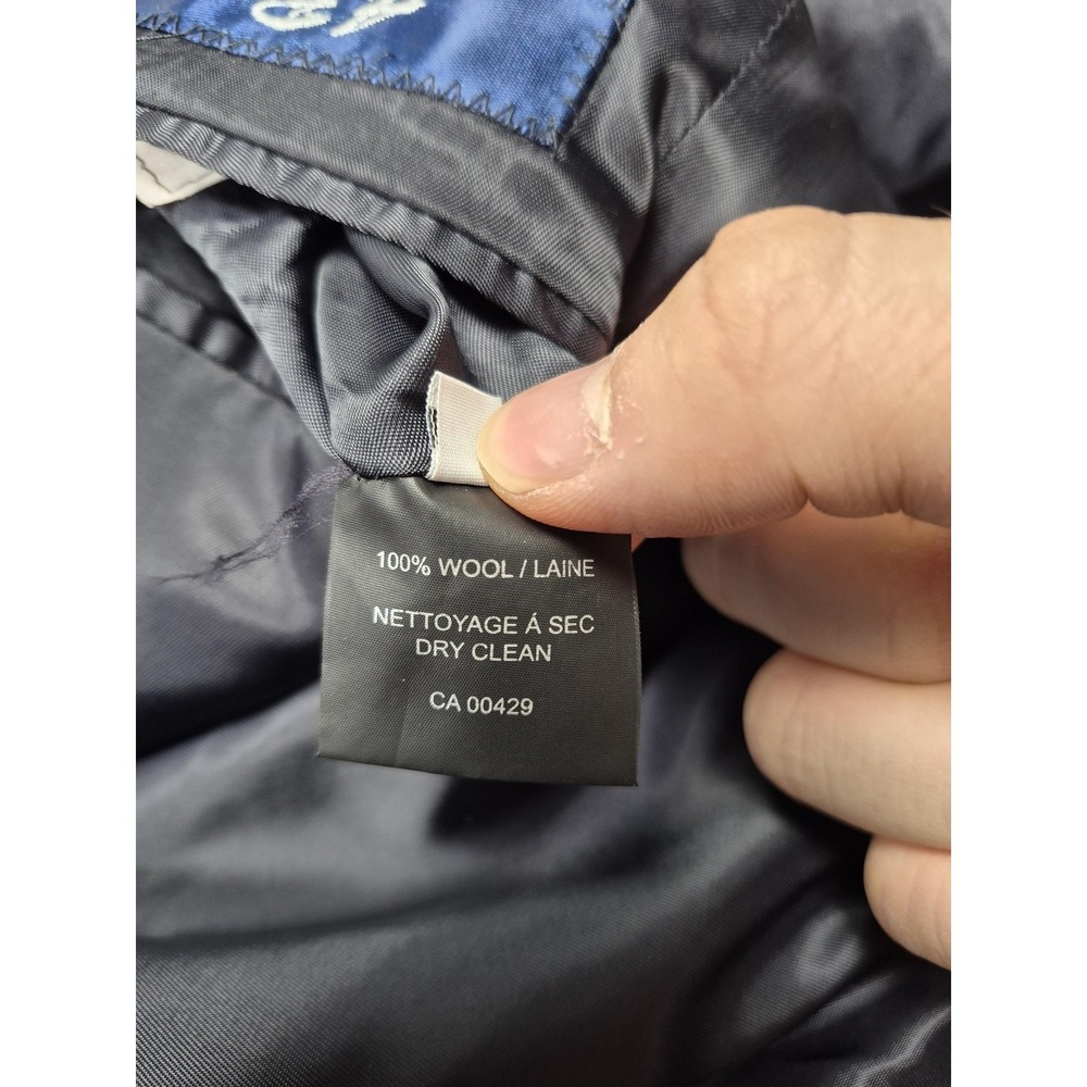 Peter Millar Blazer Mens 36S Blue 100% Wool Sport Coat Made In Canada Windowpane - Picture 8 of 14